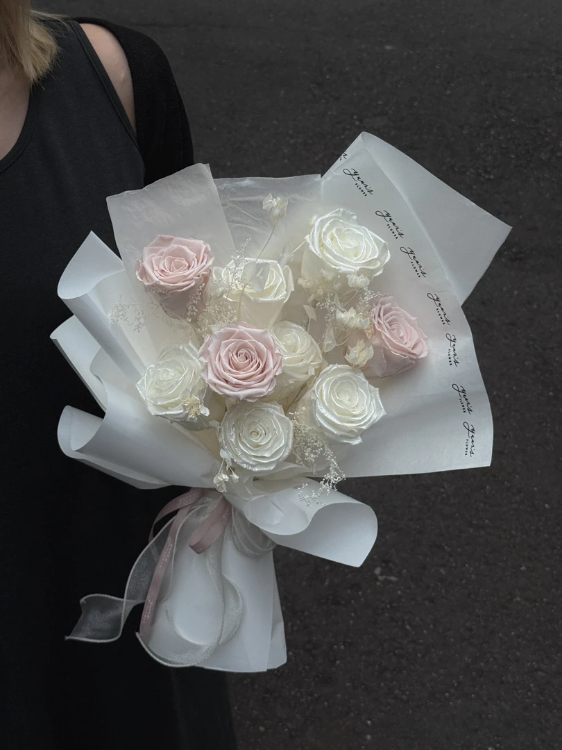 白月光淡粉永生玫瑰 Moonlight Pink Preserved Rose