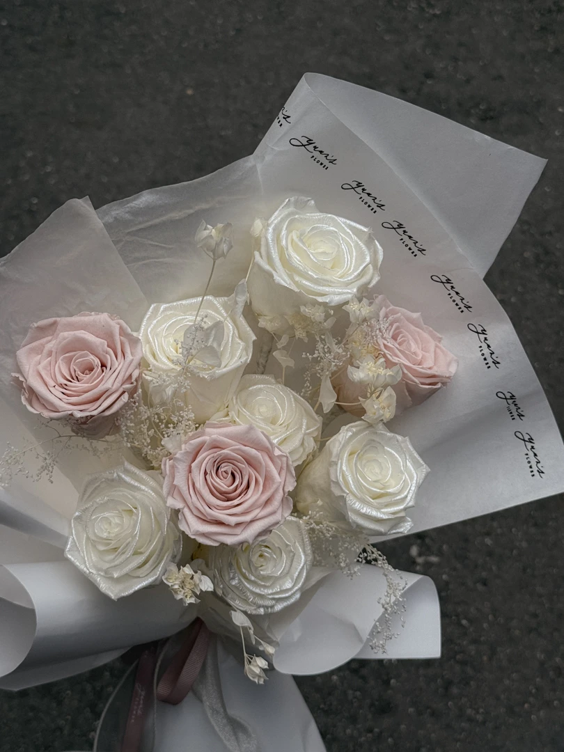 白月光淡粉永生玫瑰 Moonlight Pink Preserved Rose