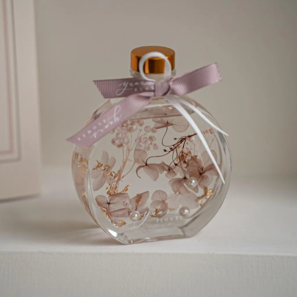 浮游花夜燈 永生不凋繡球 瓶中小花園 Herbarium Flower Lamp