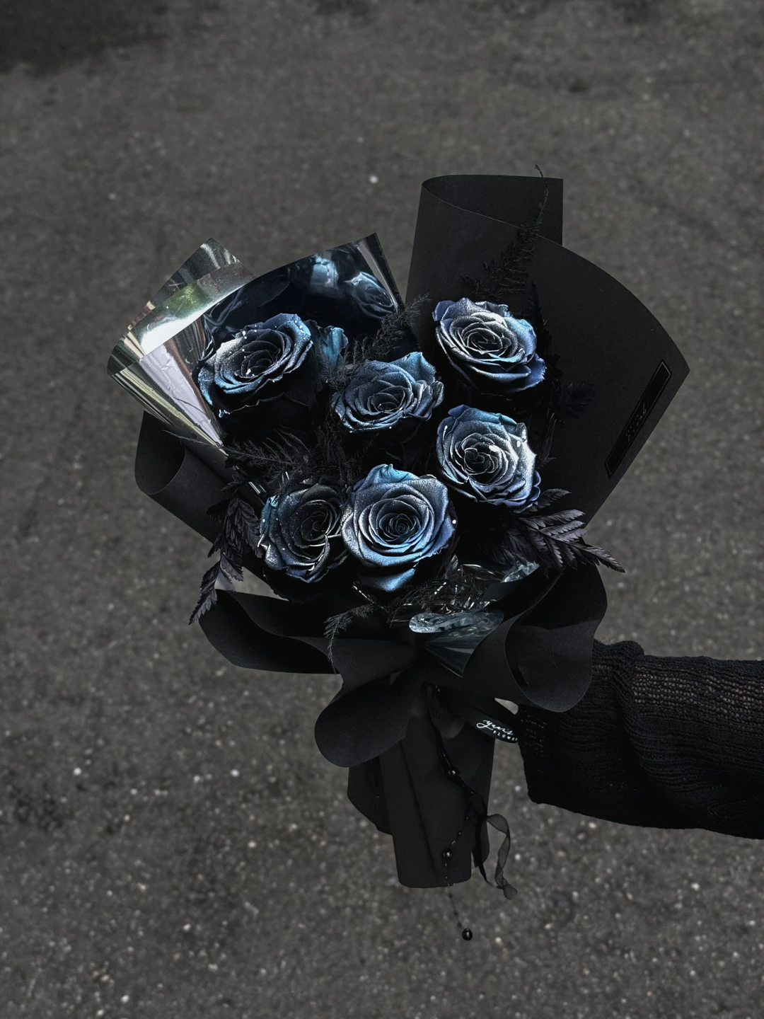 夜色星空黑玫瑰 永生花束 Galaxy Black Preserved Rose