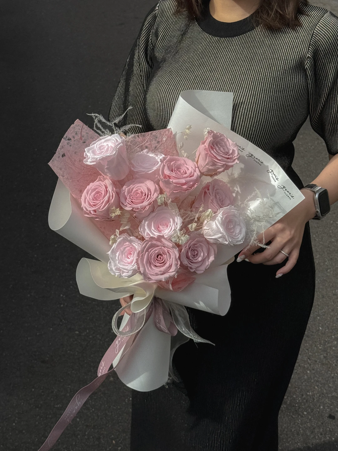 仙女粉玫瑰永生花束 Fairy Pink Preserved Rose