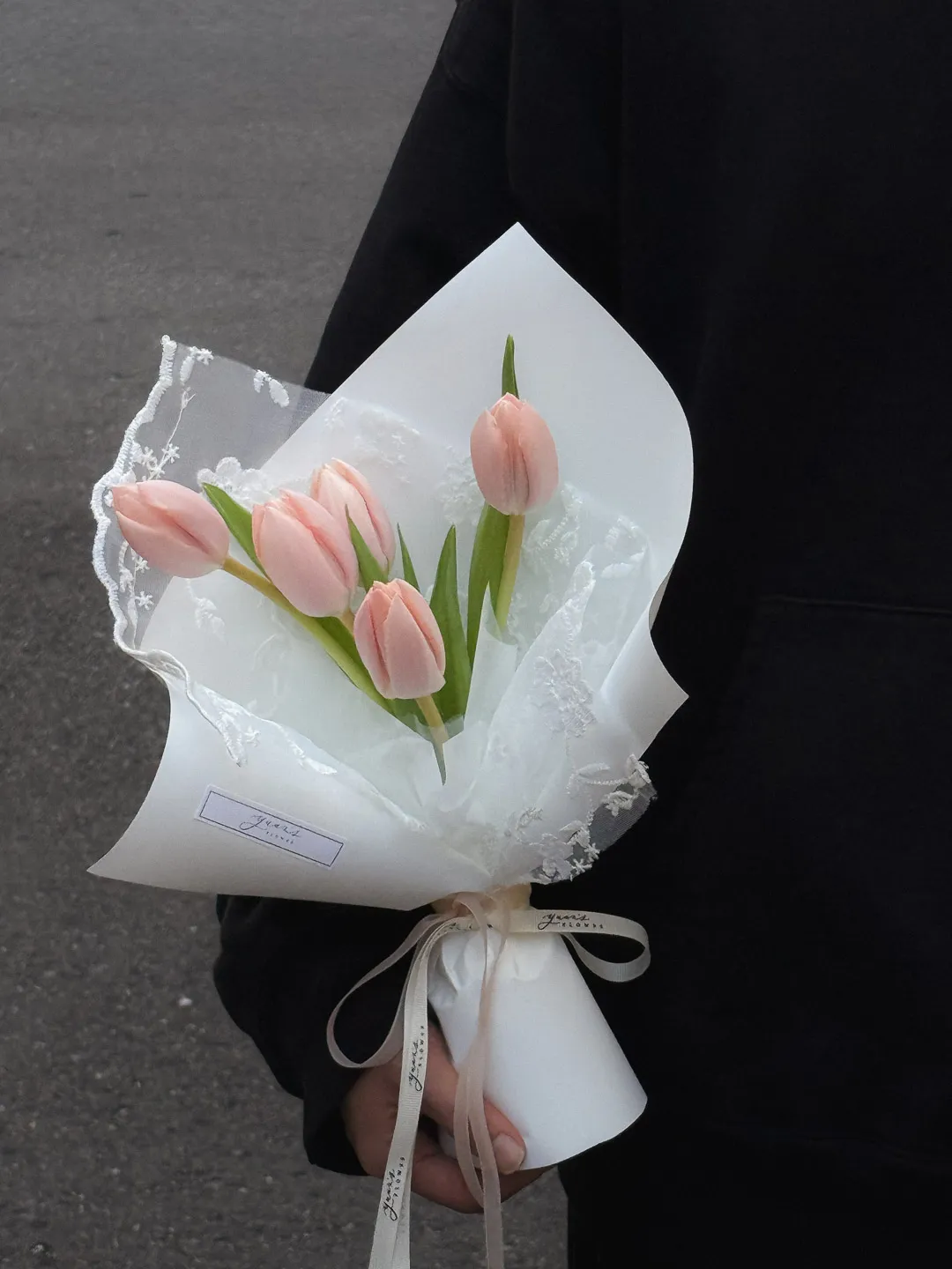Lace Peach Tulips 水蜜桃杏粉鬱金香