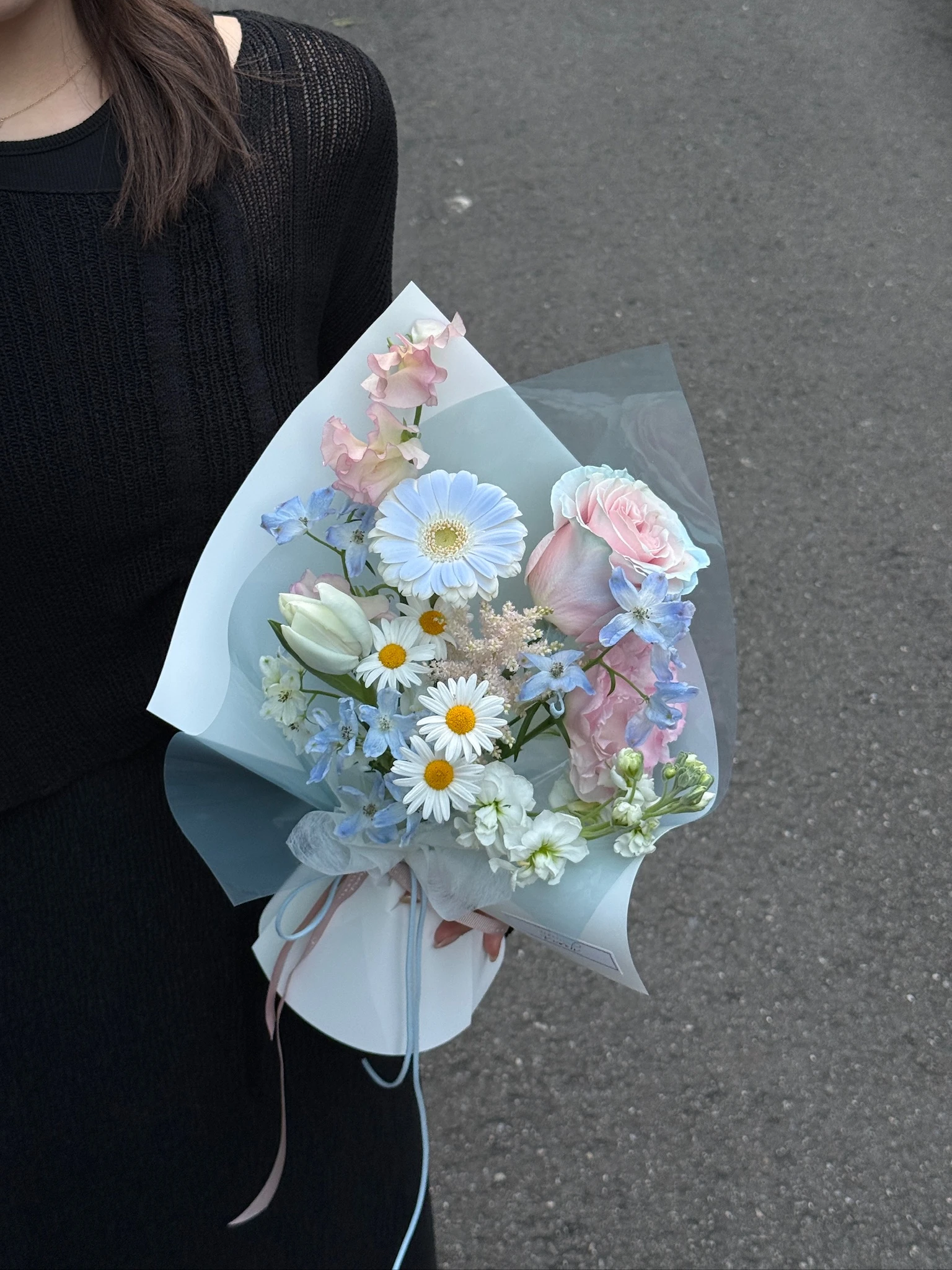 當週鮮花・寶寶粉藍系花束 Weekly Fresh Designer Bouquet