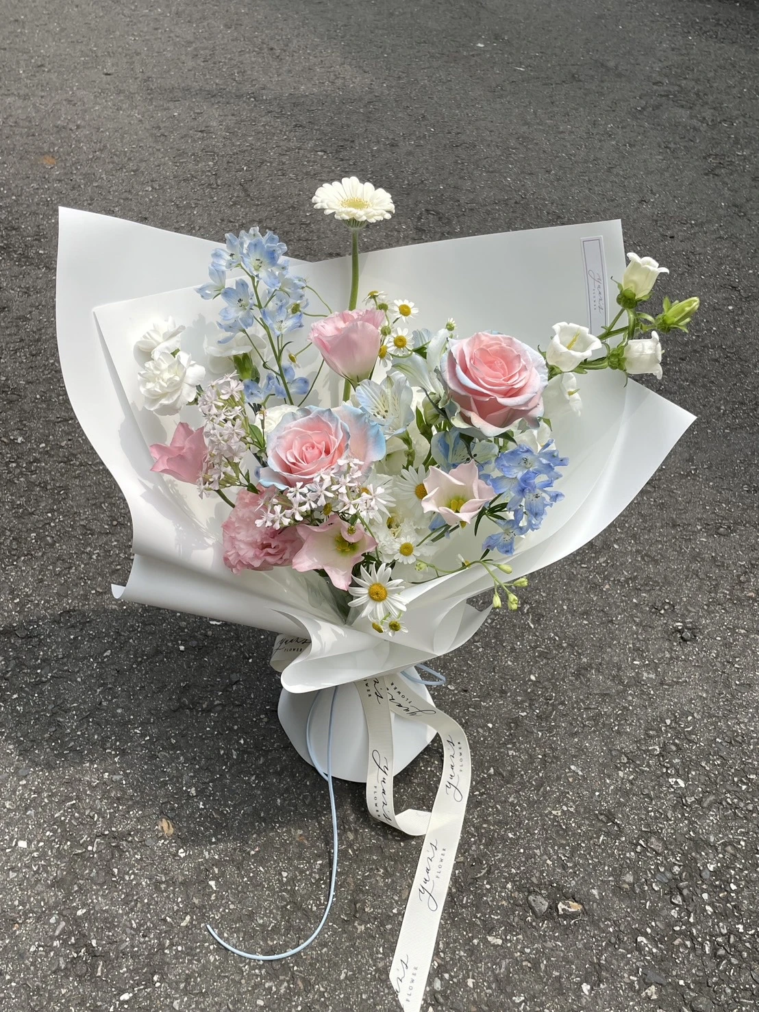 當週鮮花・寶寶粉藍系花束 Weekly Fresh Designer Bouquet