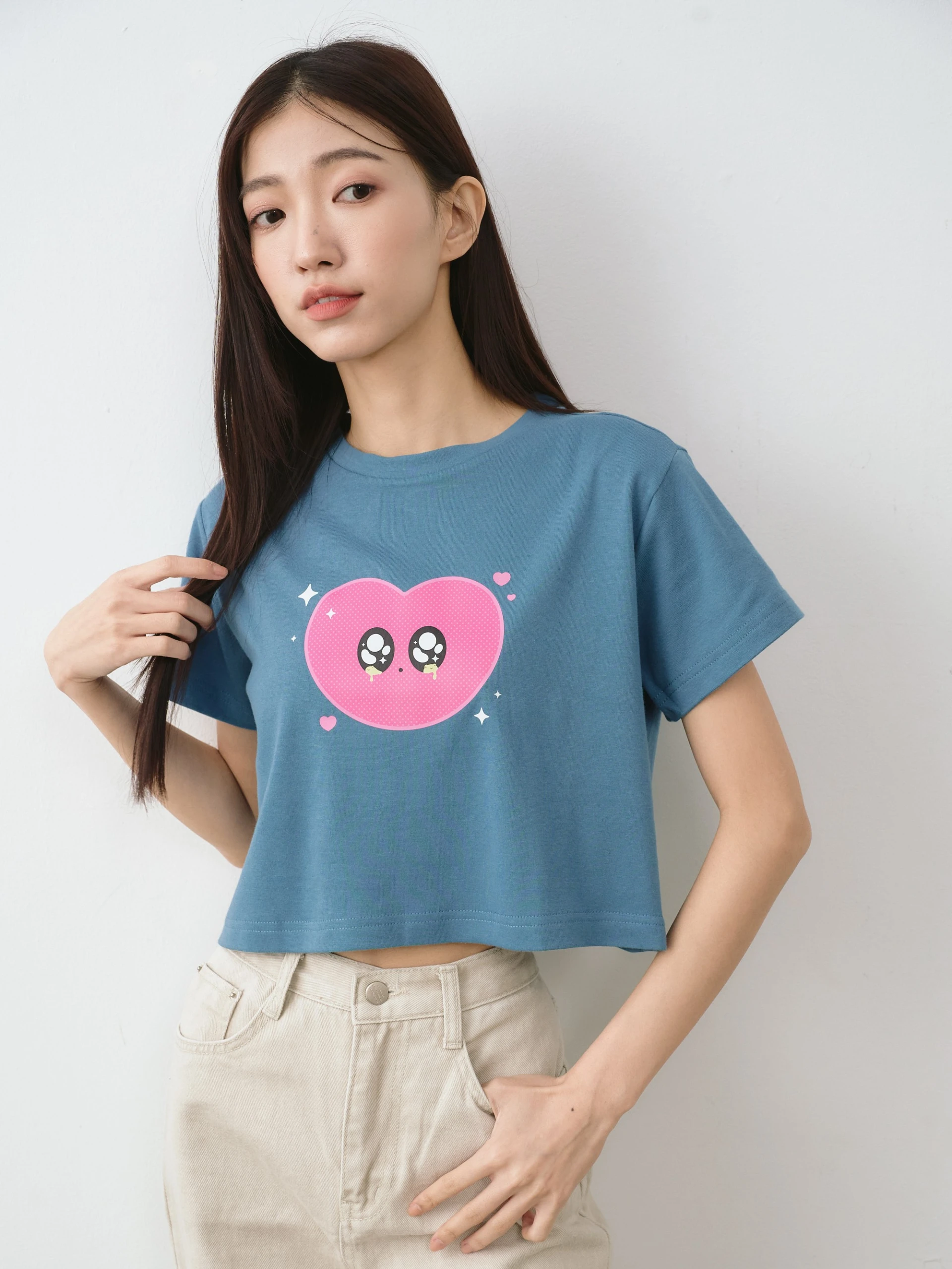 眼裡都是你 女短版軟糖TEE