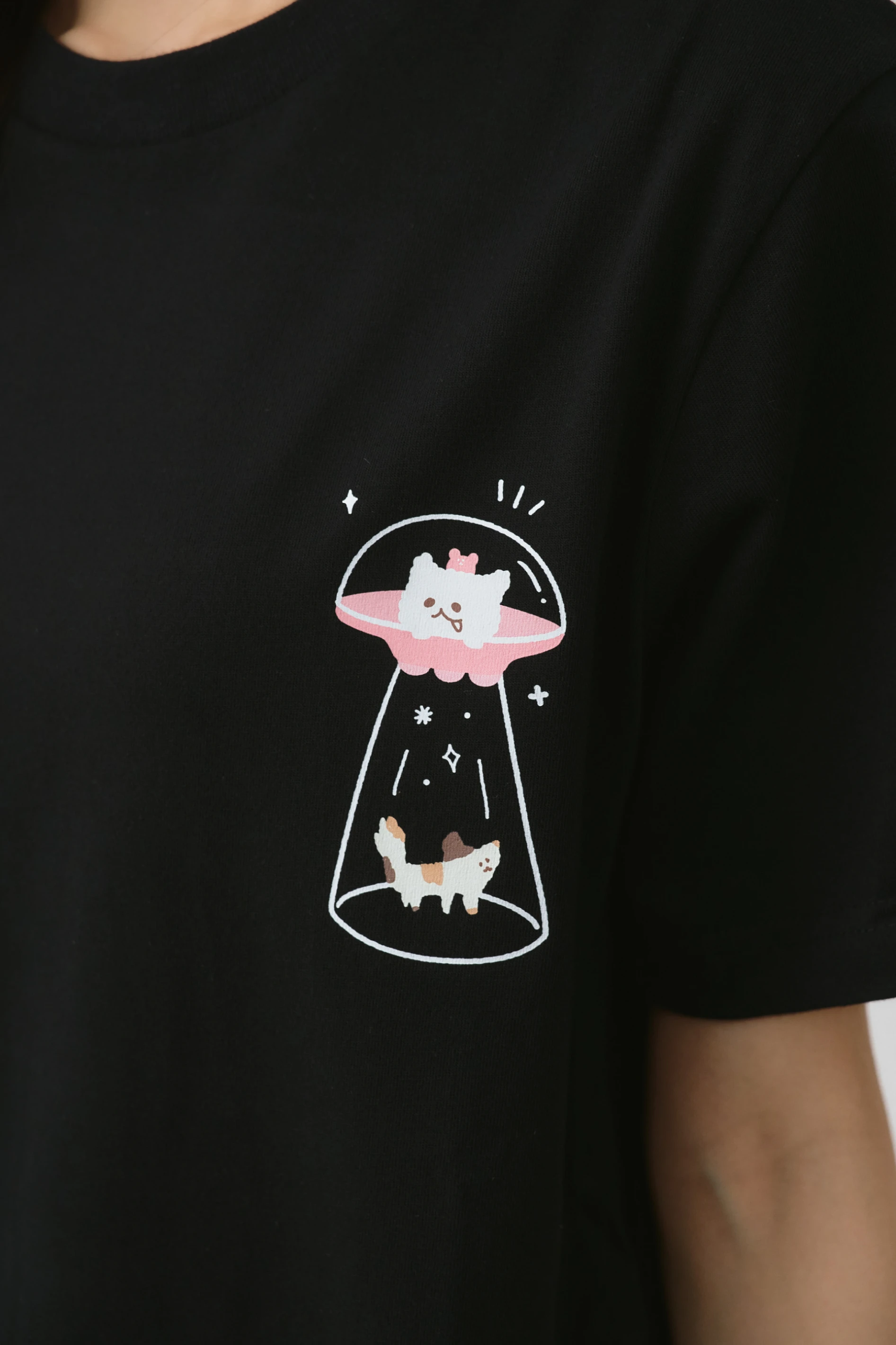 飛碟笨喵 中性經典純棉TEE