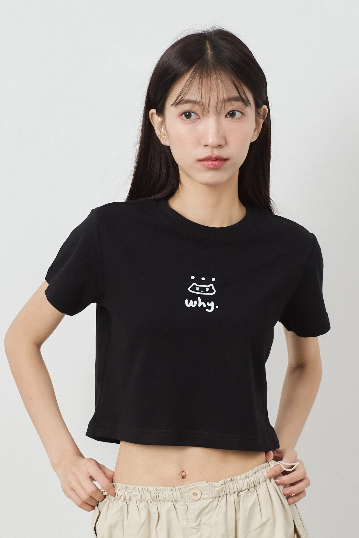 為什麼要起床  女短版雲朵TEE