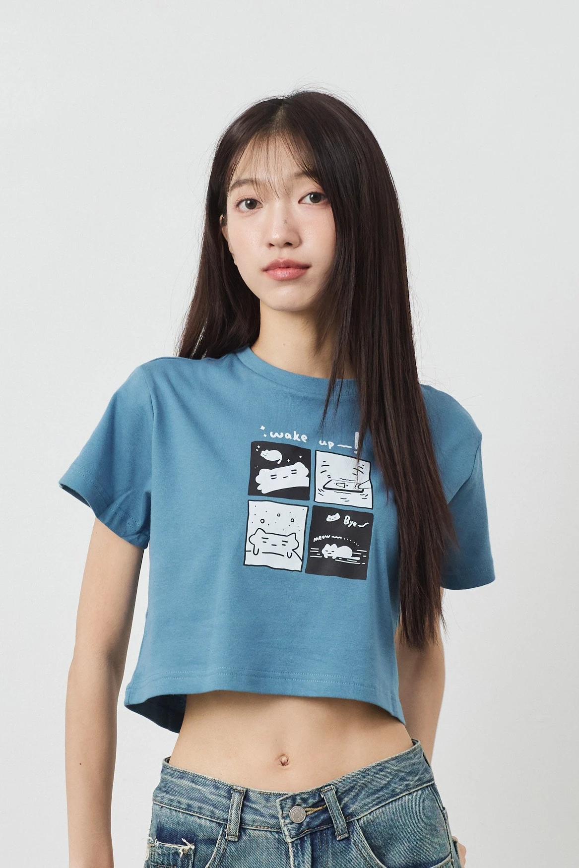 起床踢 女短版軟糖TEE