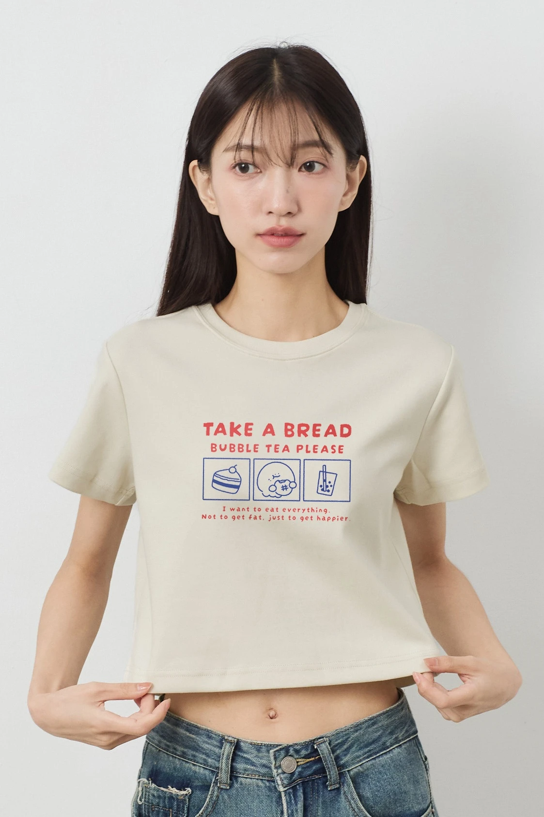 Take a Bread 女短版雲朵TEE