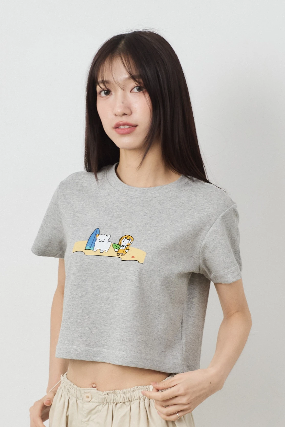 衝浪組合 女短版雲朵TEE