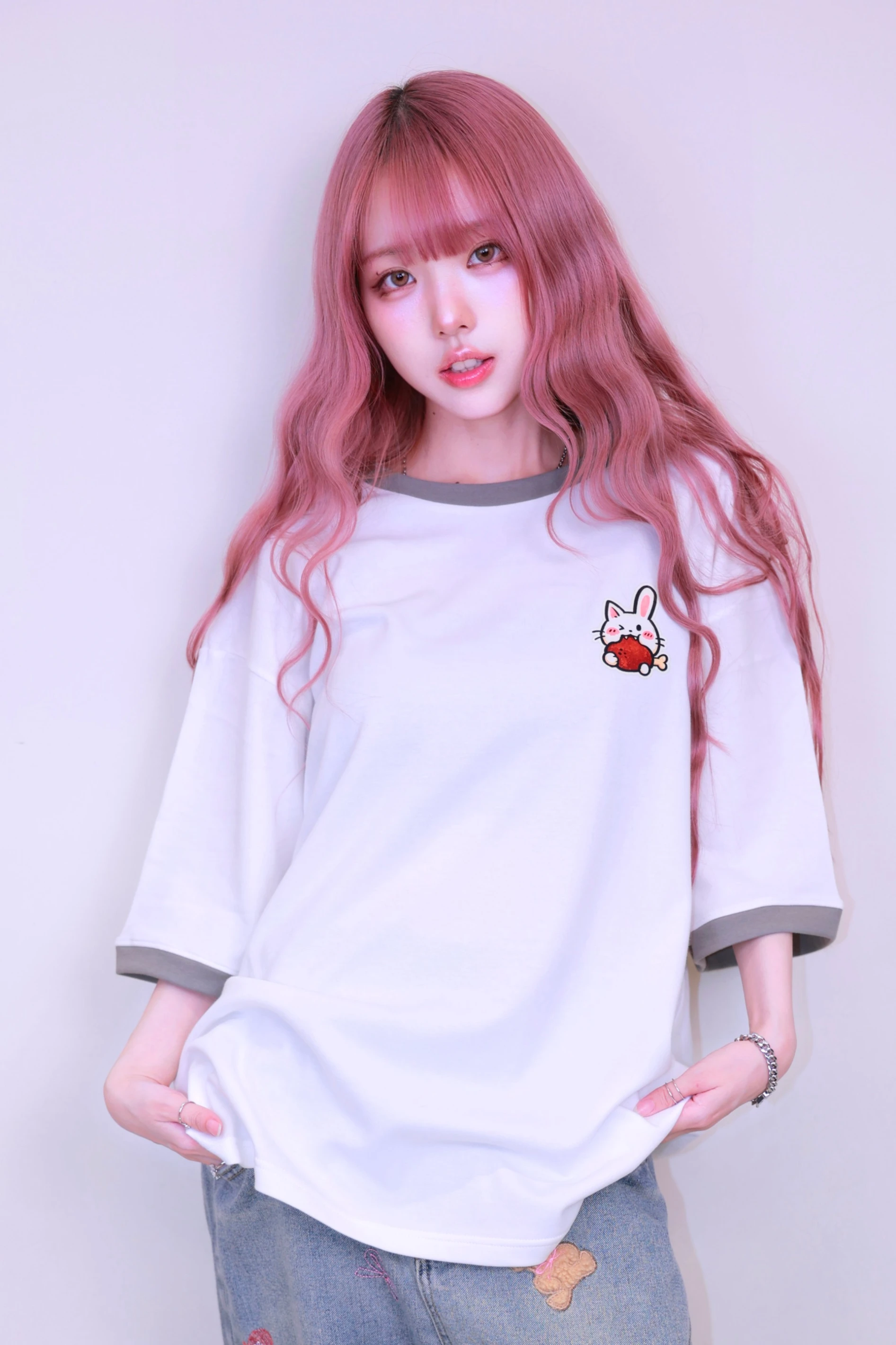 兔喵吃肉肉🍗 跳色空氣TEE