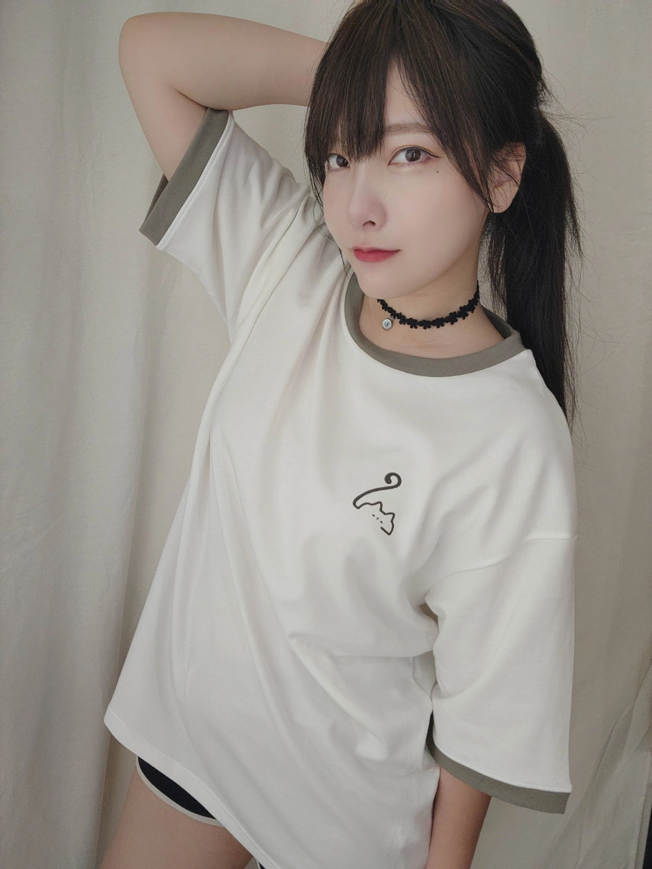 貓尾 跳色空氣TEE