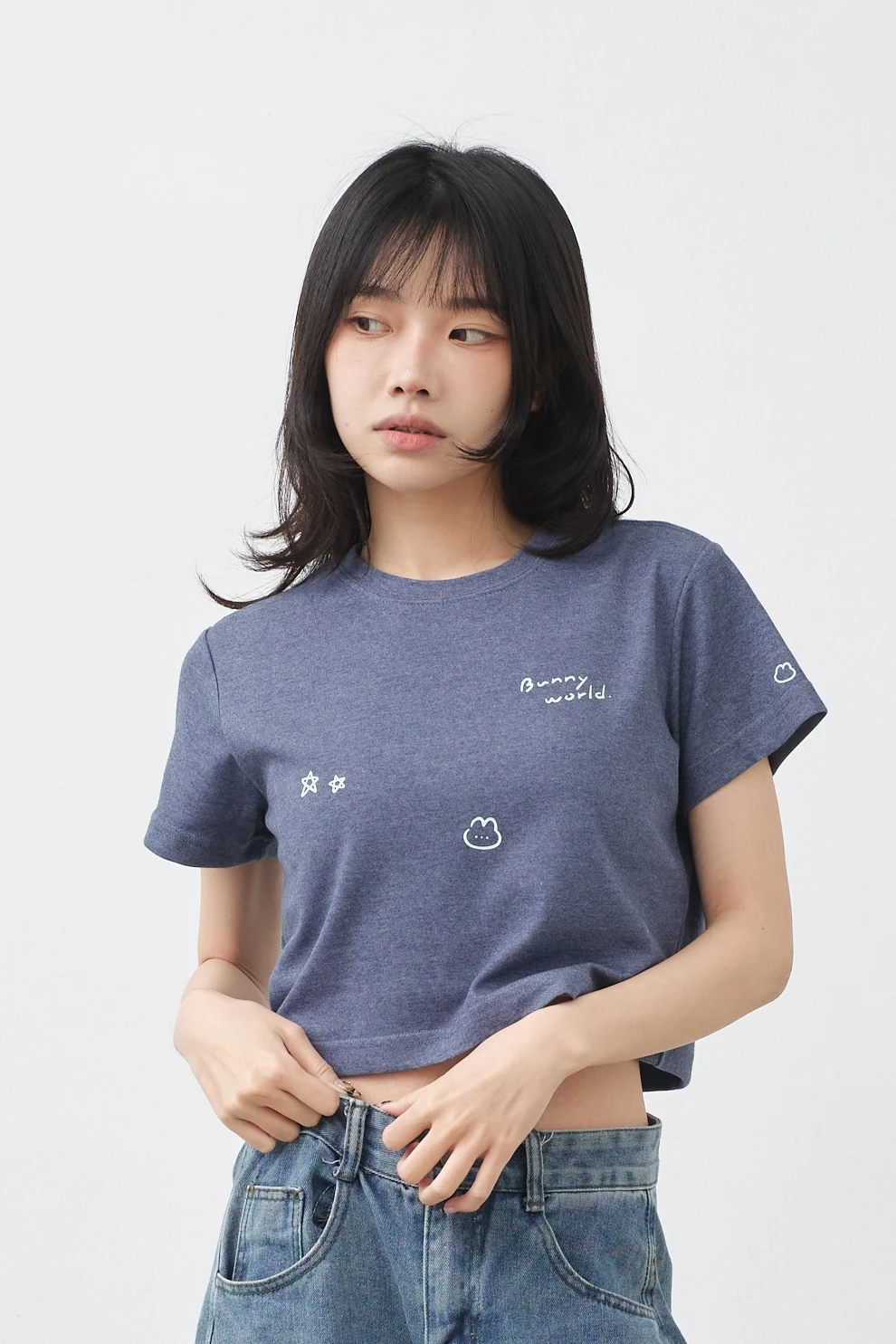 Bunny World 女短版雲朵TEE