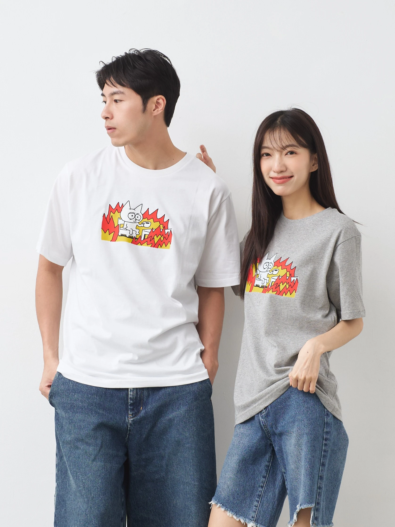 貓沒有時間觀念 中性經典純棉TEE