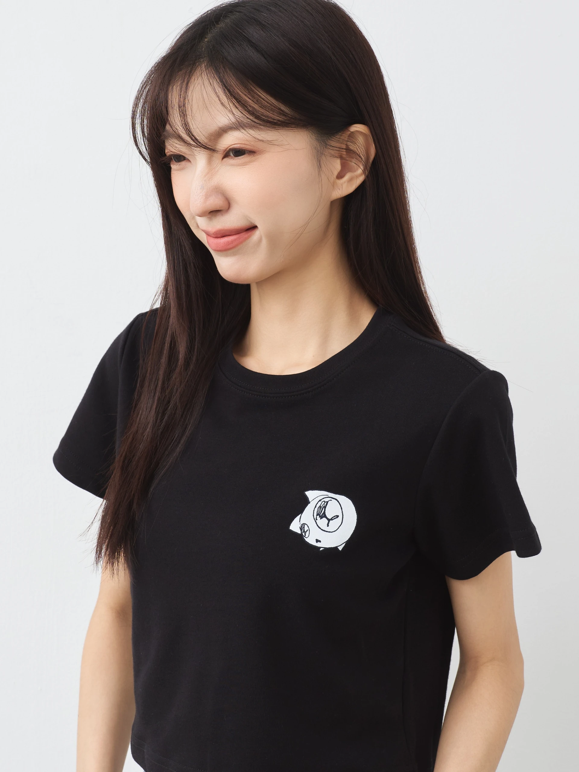 貓看看 女短版雲朵TEE
