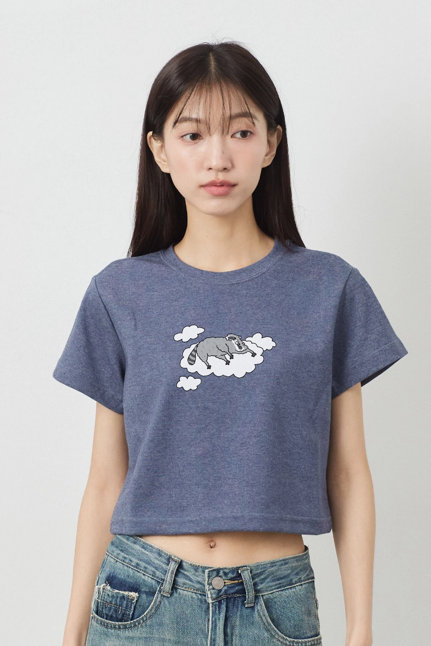浣糕放空 女短版雲朵TEE