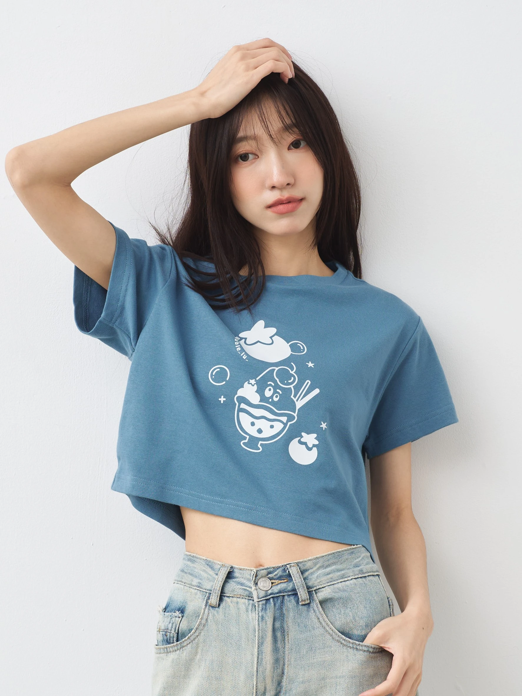 小怪獸清爽水果 女短版軟糖TEE