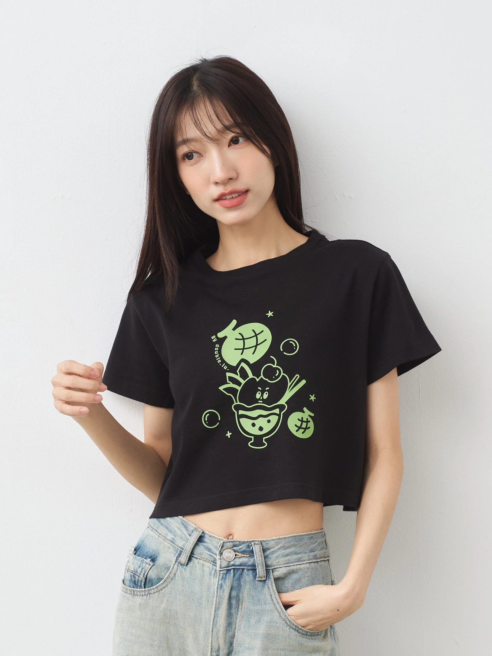 小怪獸清爽水果 女短版軟糖TEE