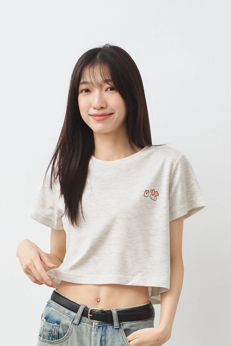 喵喵喵奴 女短版雲朵TEE(麻花)