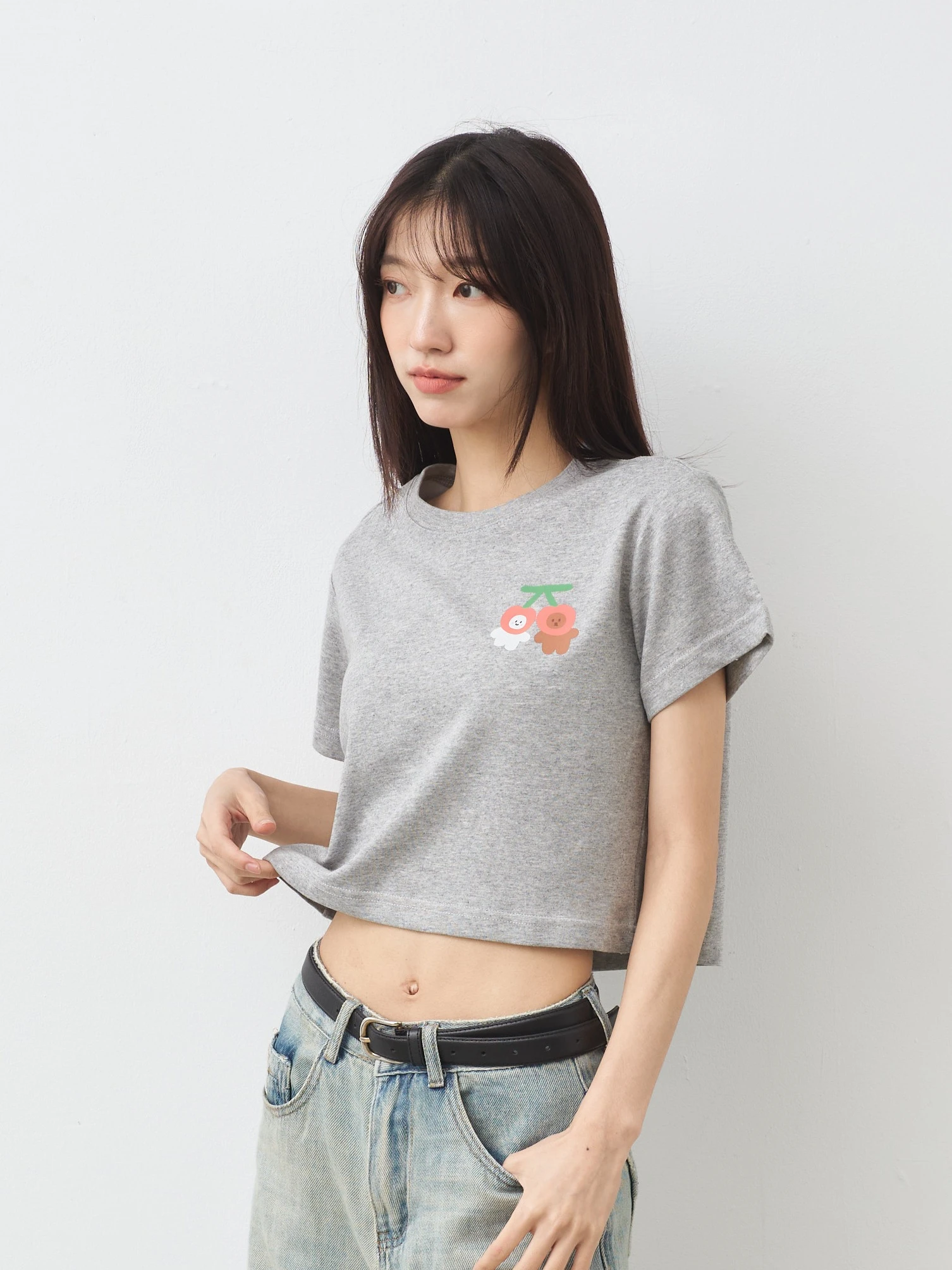 小兔熊熊戀愛了 女短版雲朵TEE