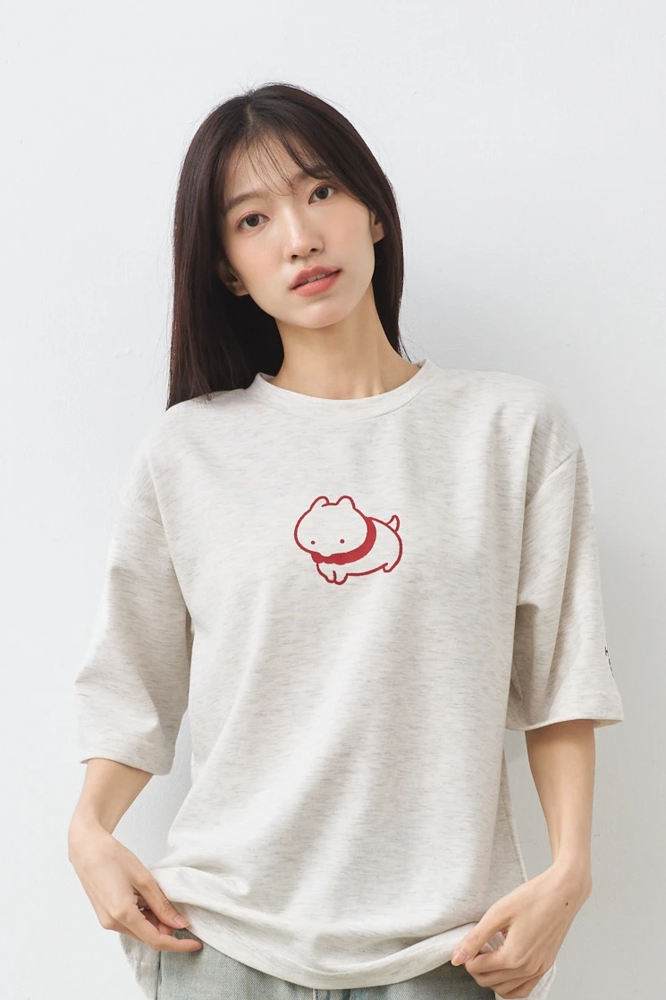 白博美 親膚雲朵TEE