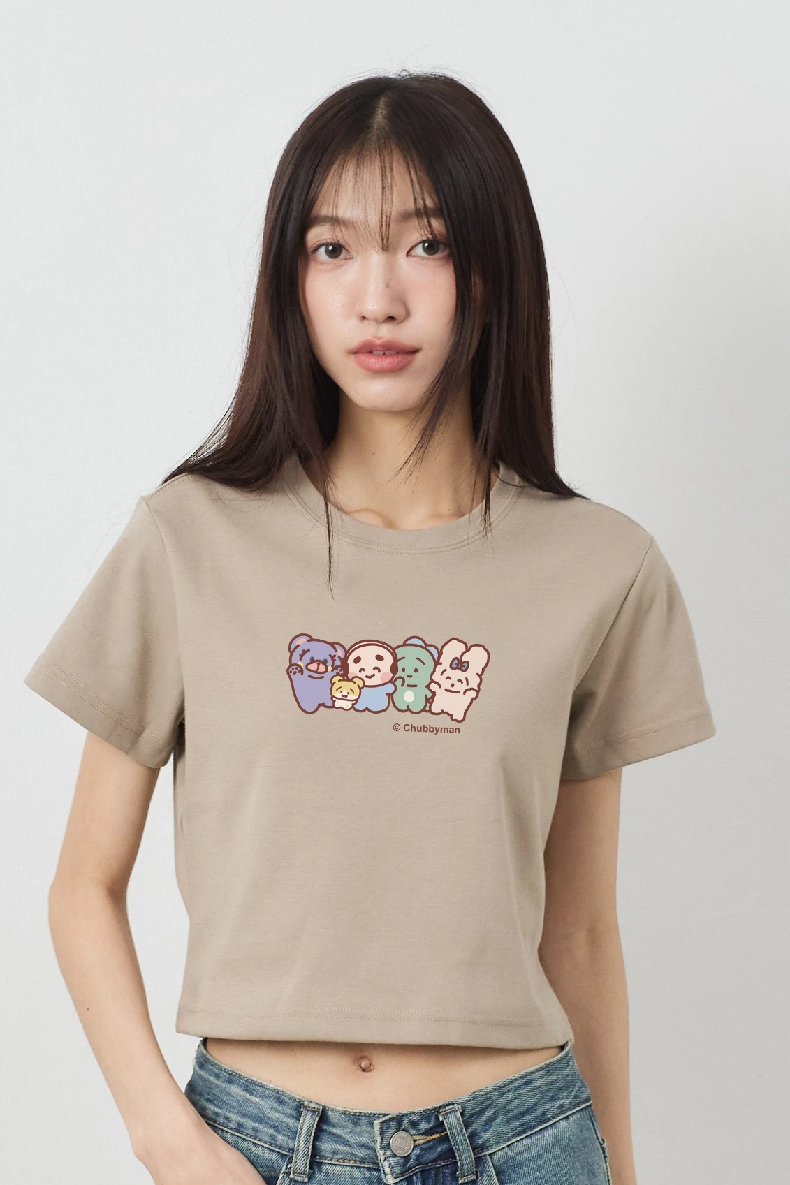 小動物們  女短版雲朵TEE
