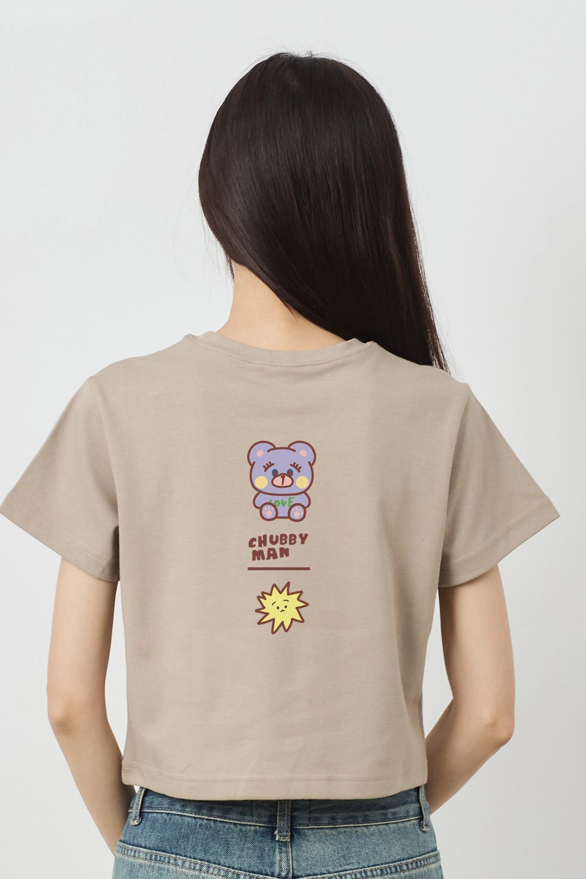 小動物們  女短版雲朵TEE