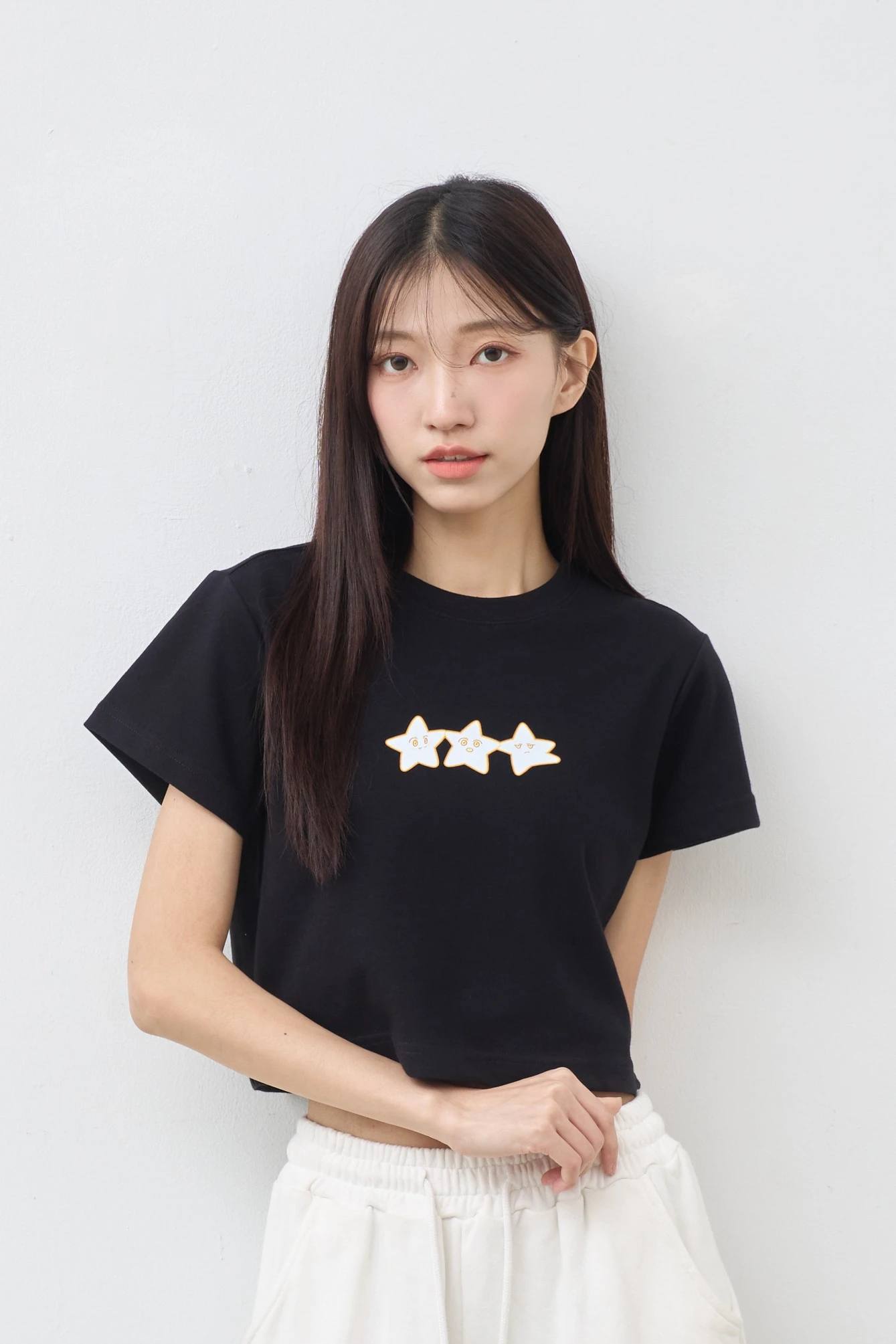★★★  女短版雲朵TEE