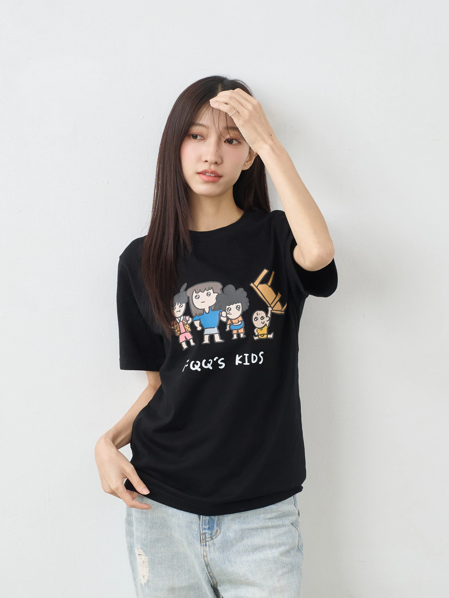 四隻小孩T 中性經典純棉TEE