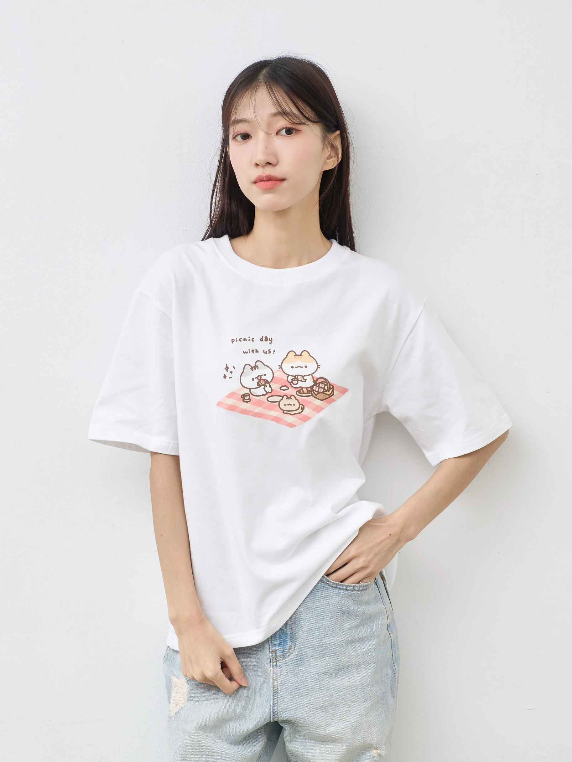 軟爛野餐日 中性經典純棉TEE