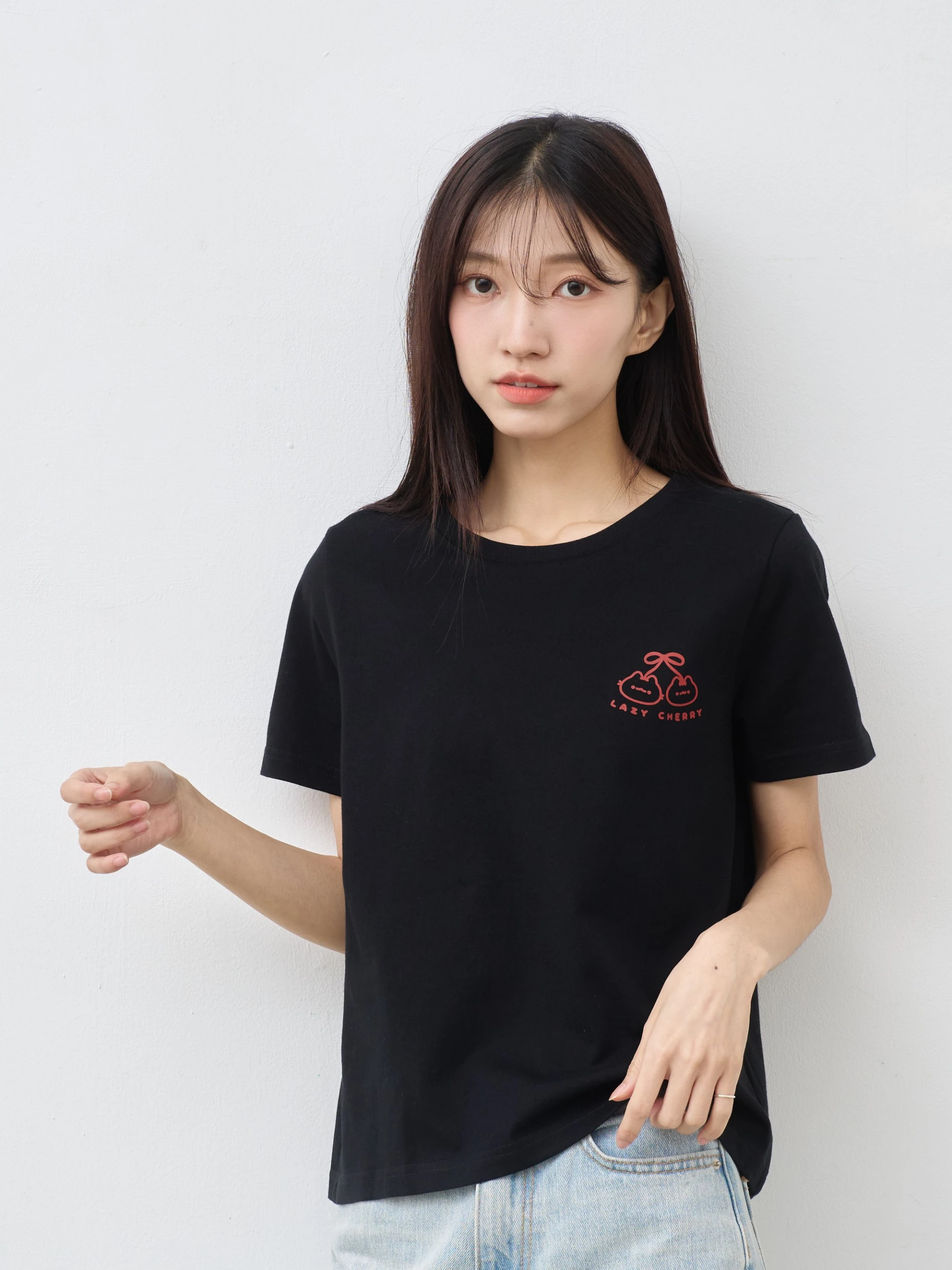 蝴蝶結軟爛櫻桃 女版經典圓領TEE