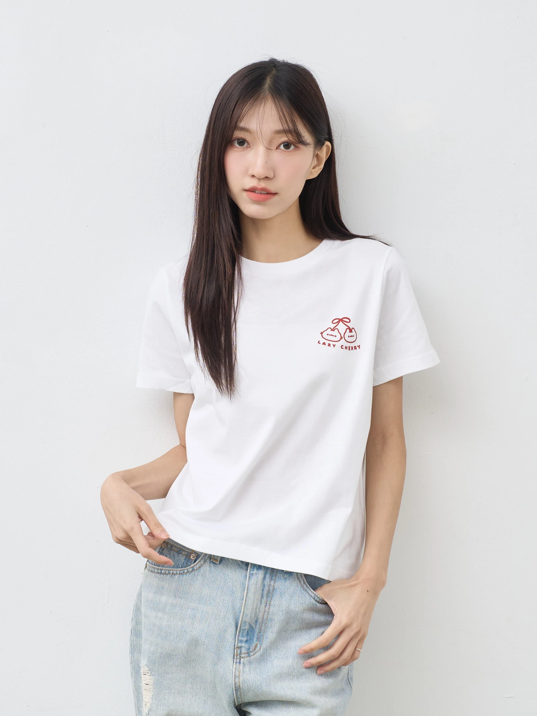 蝴蝶結軟爛櫻桃 女版經典圓領TEE