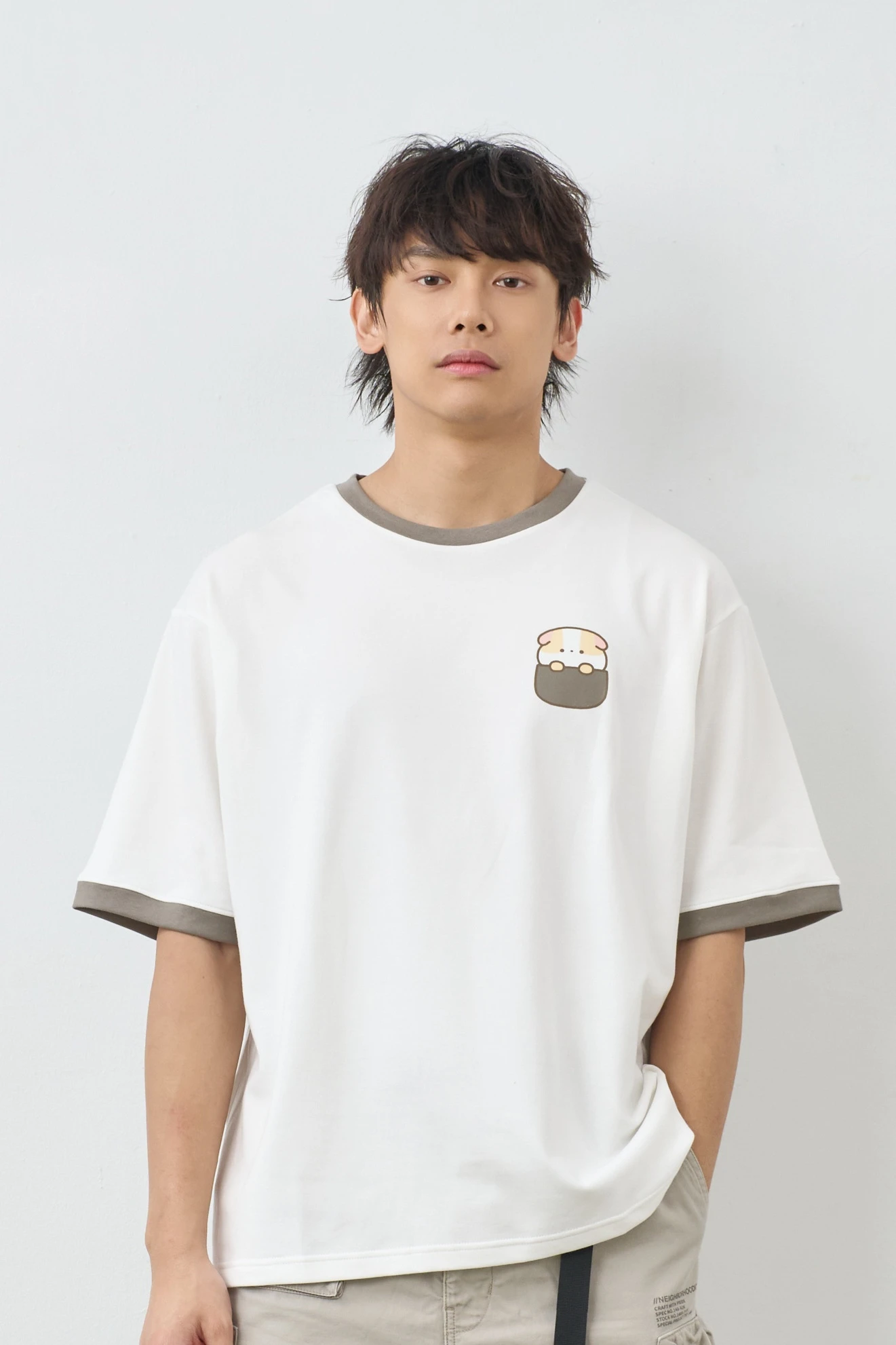 口袋布丁 跳色空氣TEE