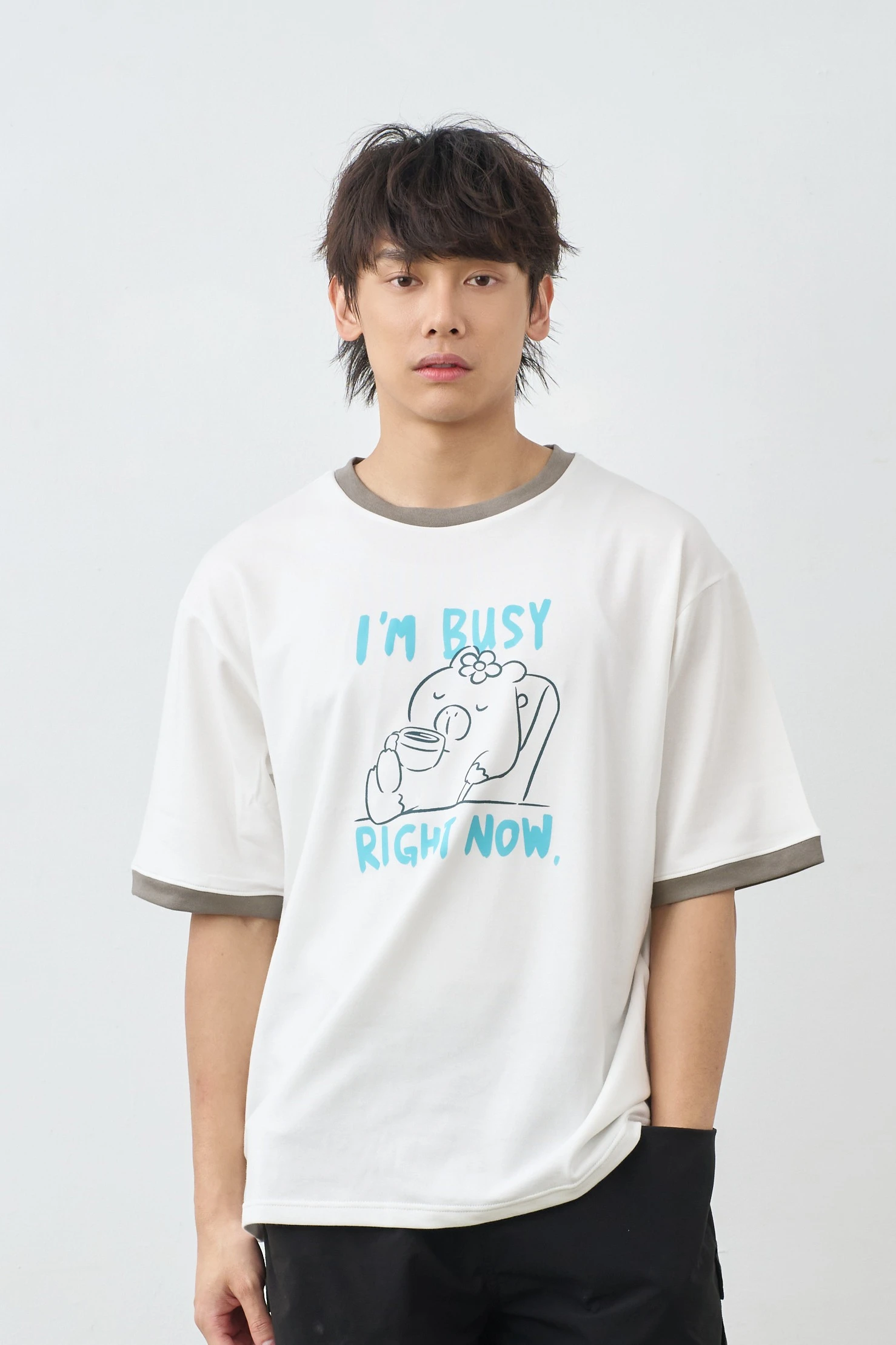 I'M Busy Right Now. 跳色空氣TEE