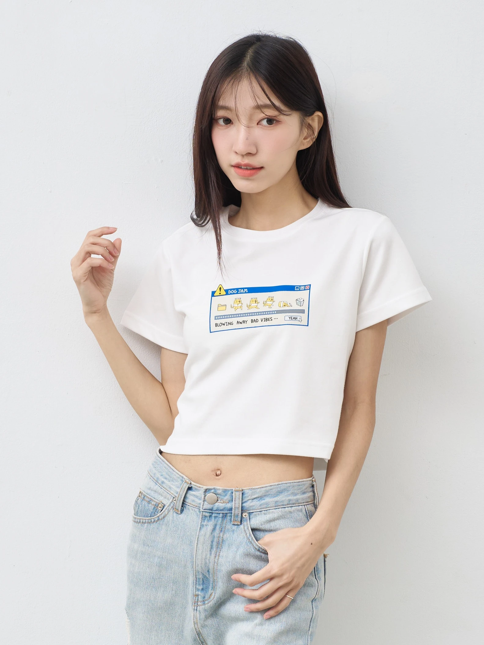 移除壞心情 女短版雲朵TEE