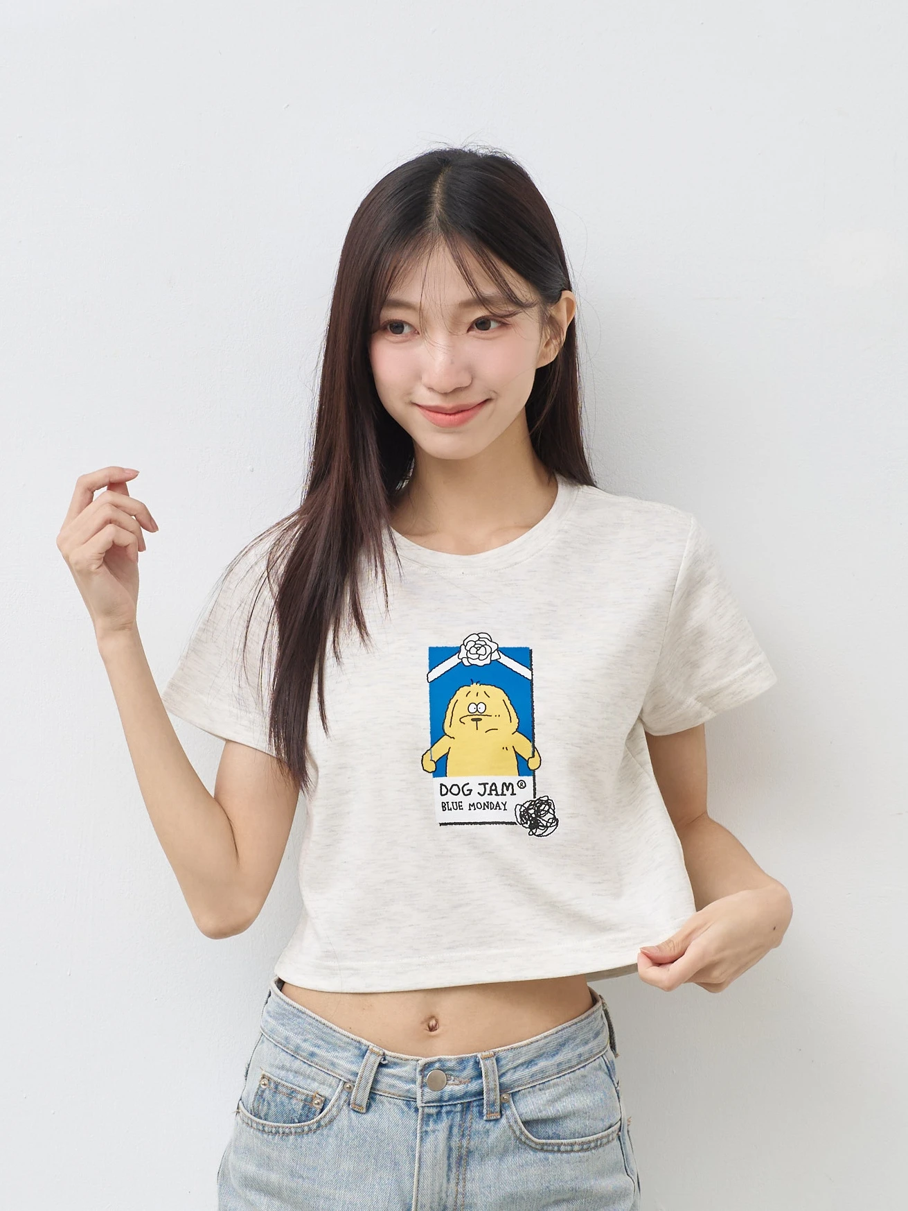 PANTONE BLUE MONDAY 女短版雲朵TEE