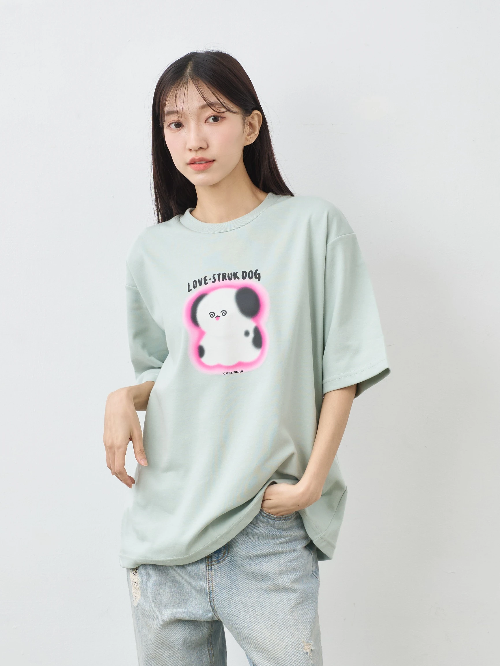 暈船小狗  親膚雲朵TEE