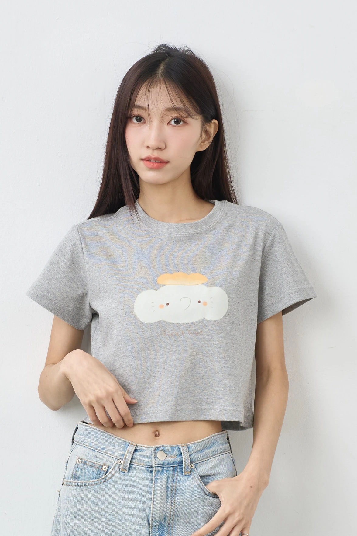 小象  女短版雲朵TEE(麻花)