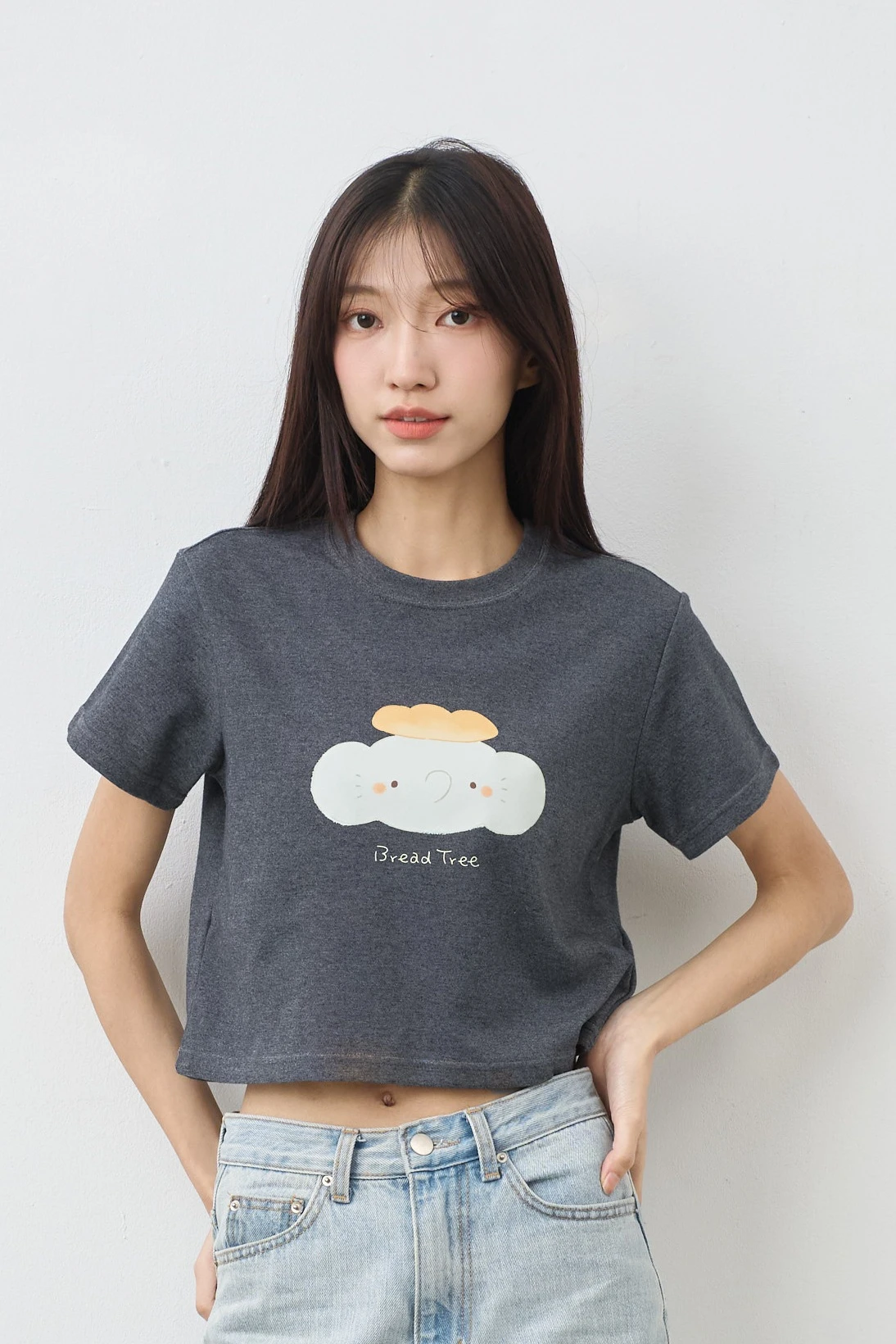 小象  女短版雲朵TEE(麻花)