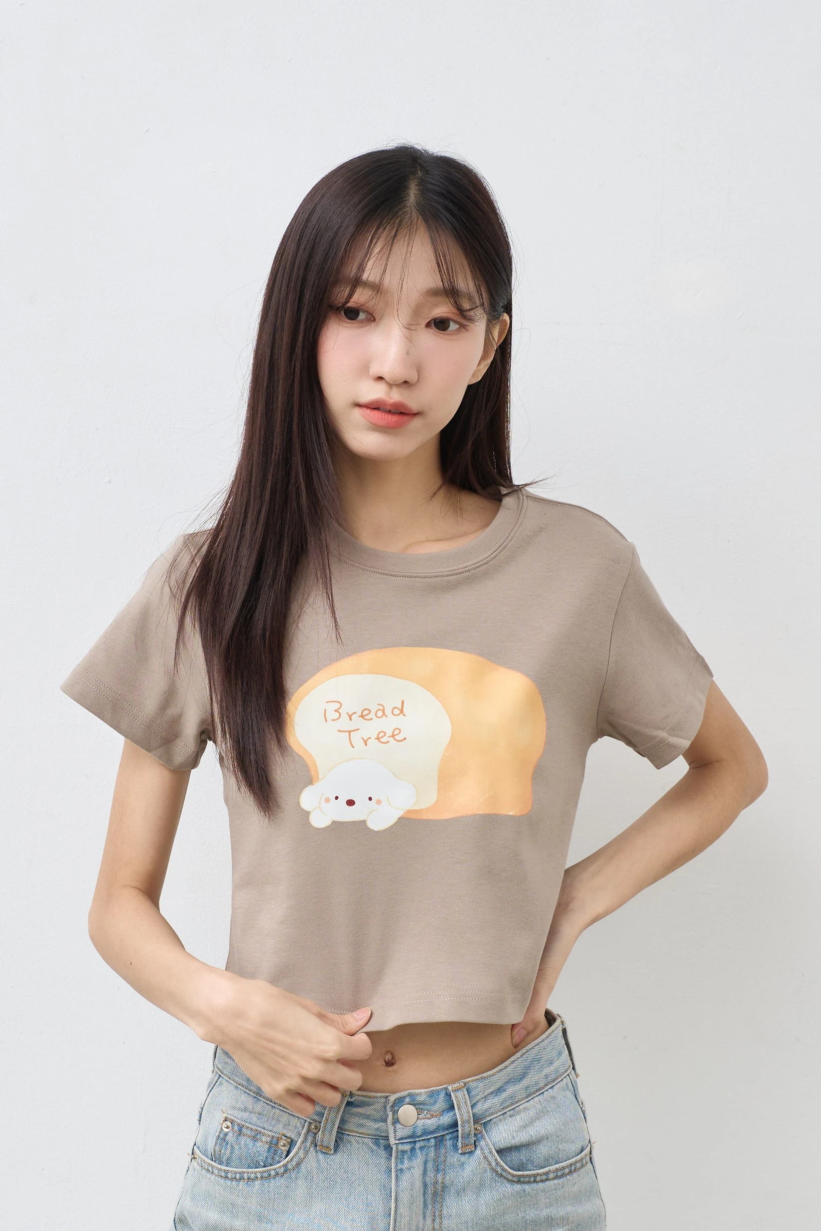 吐司  女短版雲朵TEE