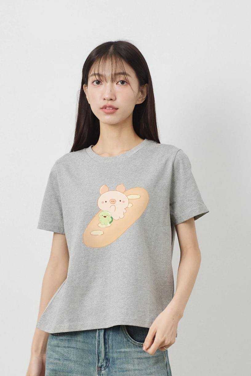 法國麵包 女版經典圓領TEE