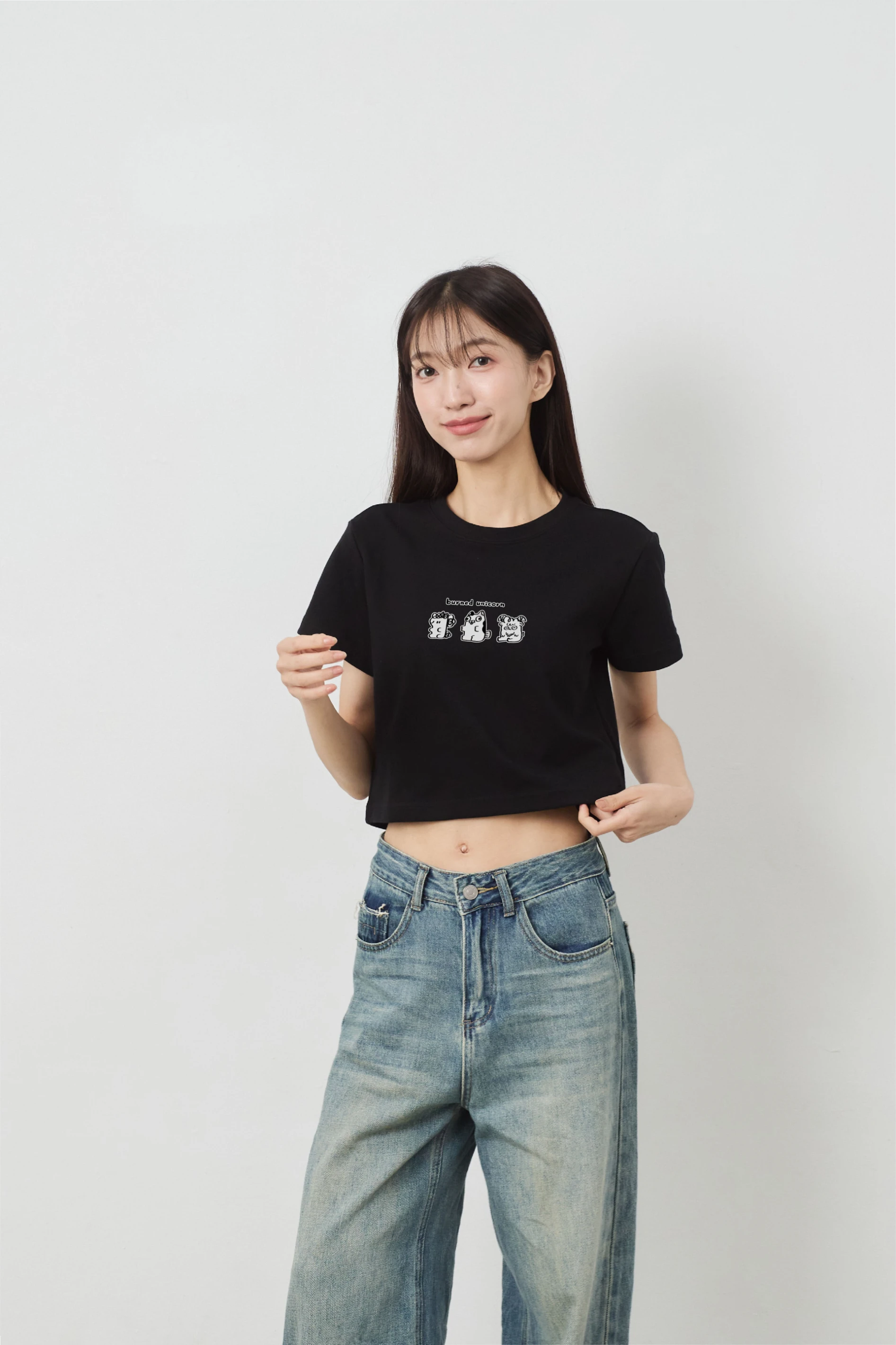 泡泡軟糖  女短版雲朵TEE
