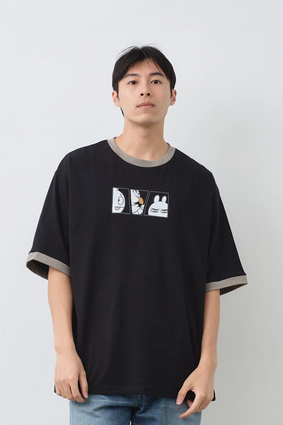 漫畫兔 跳色空氣TEE