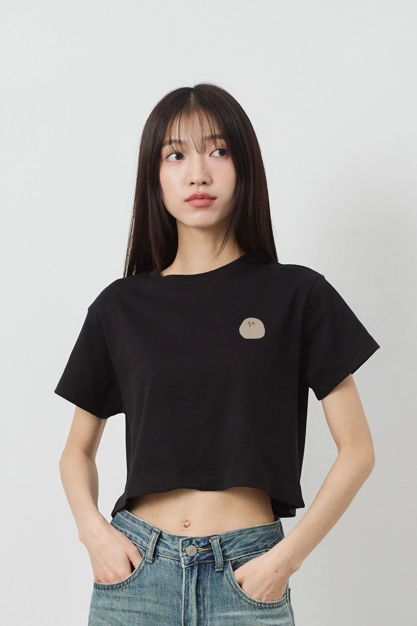 哈皮鳥 女短版軟糖TEE