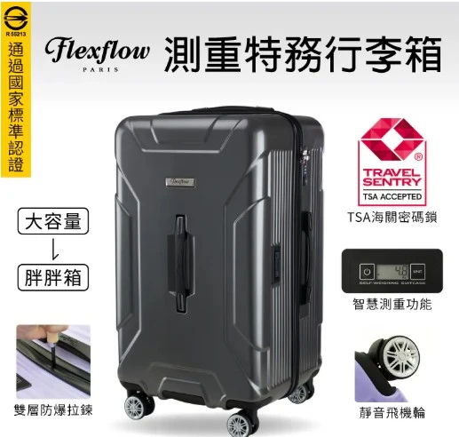 南特★太空灰29吋智能測重行李箱