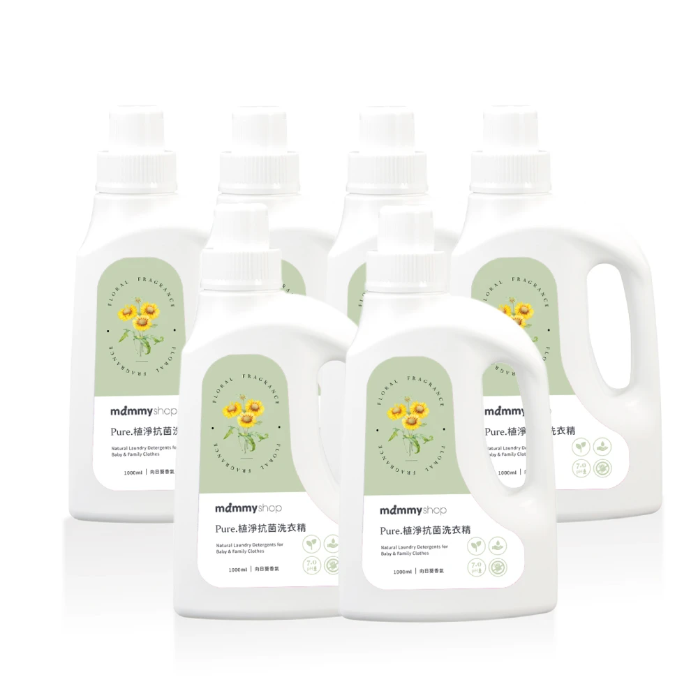 PURE 植淨抗菌洗衣精 (1000ml) - 6入組
