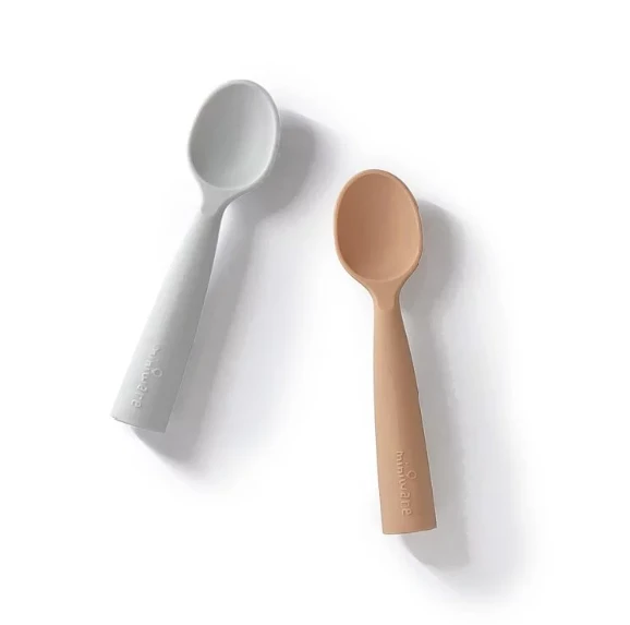 Miniware 天然寶貝兒童學習餐具 矽膠學習湯匙組  (多色可選)