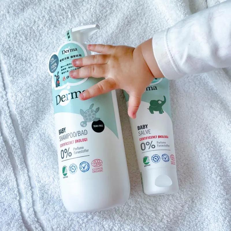 【Derma丹麥德瑪】有機水嫩洗髮沐浴露500ml(家庭號)