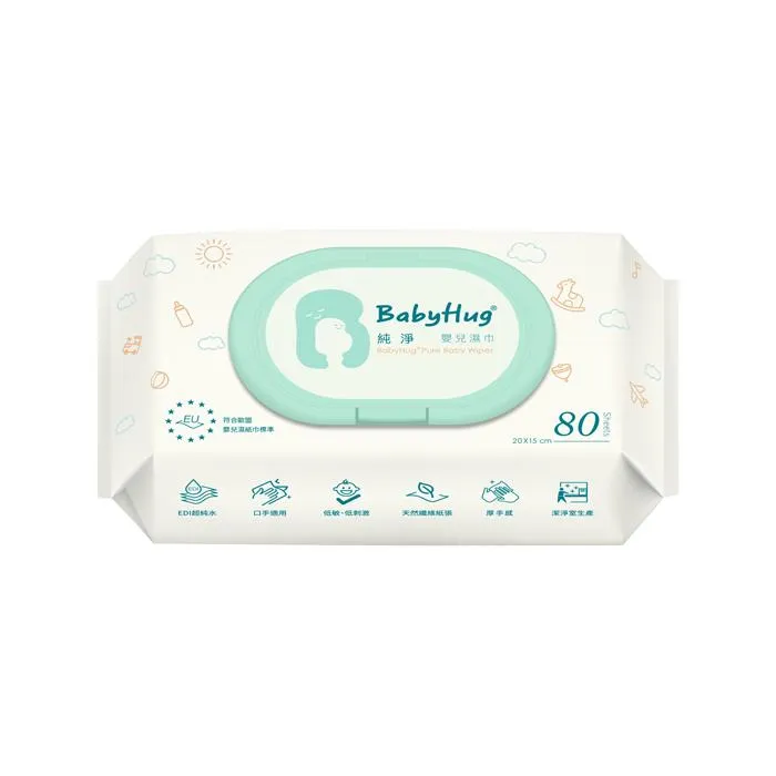 BabyHug 純淨嬰兒濕紙巾 Standard (一般型/有蓋)-80抽/包