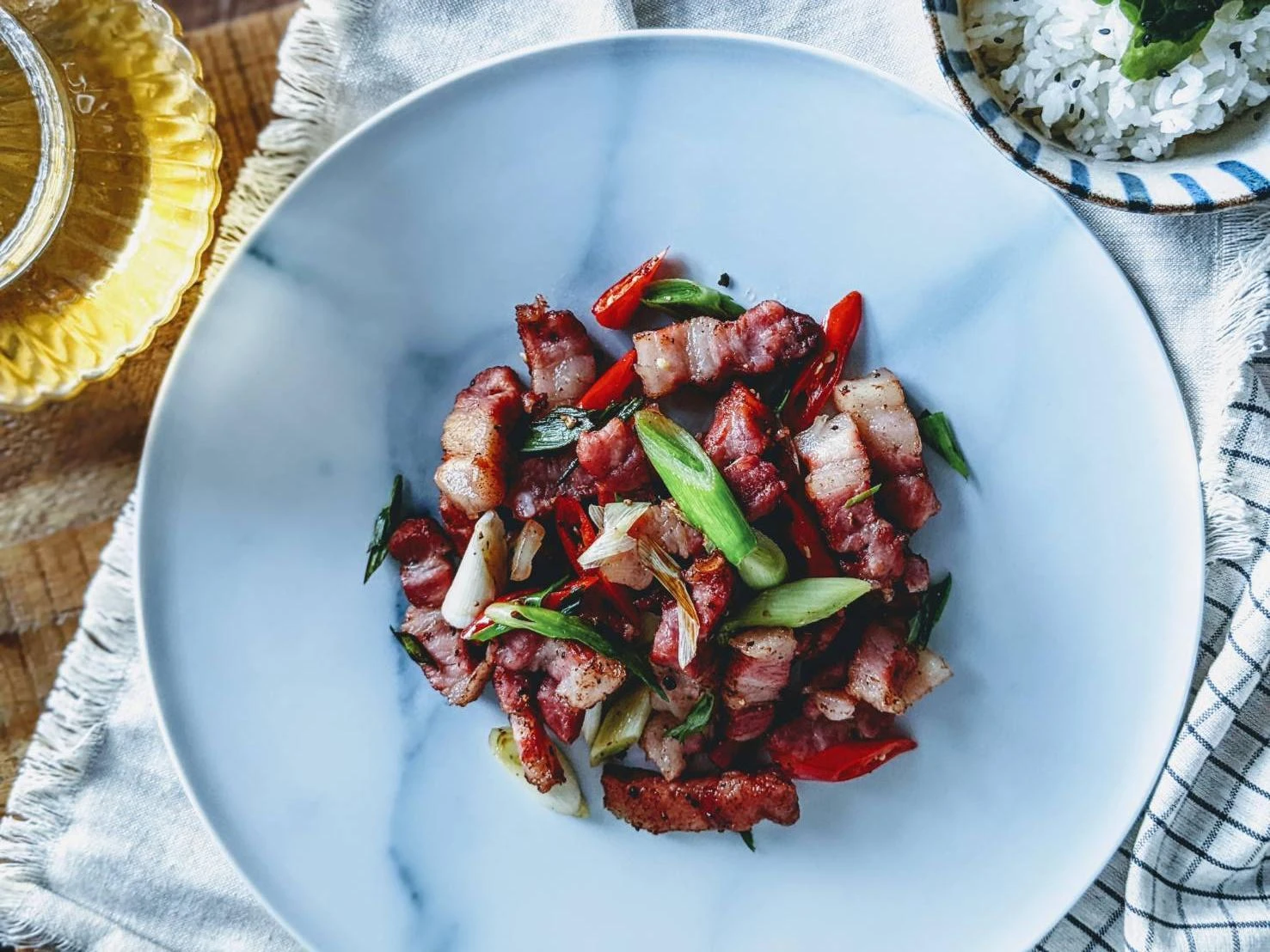 家常料理—蒜苗炒臘肉